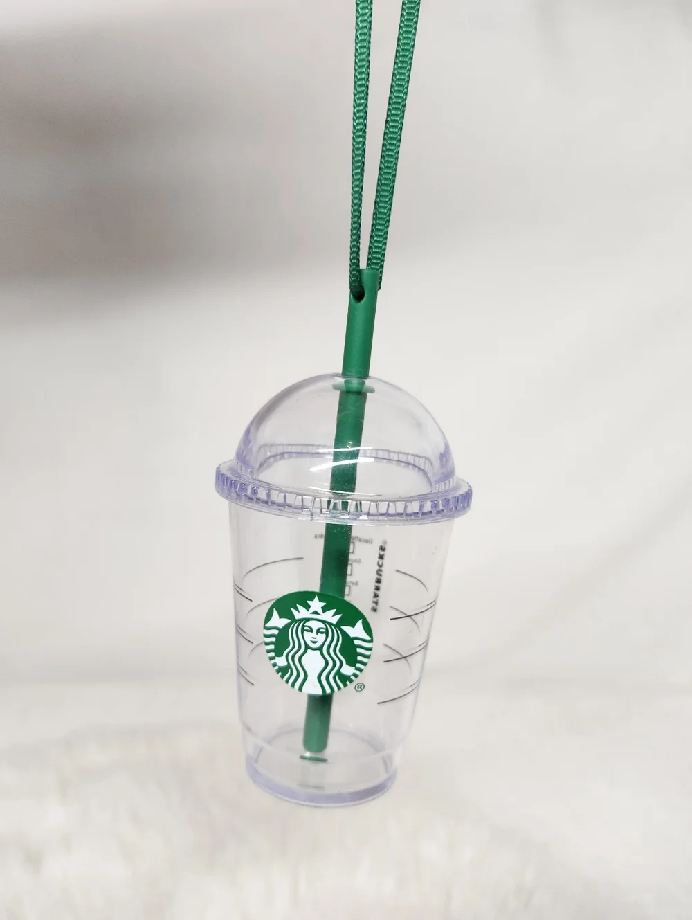 Starbucks Cute Mini Ornament Straw Clear Plastic Cup
